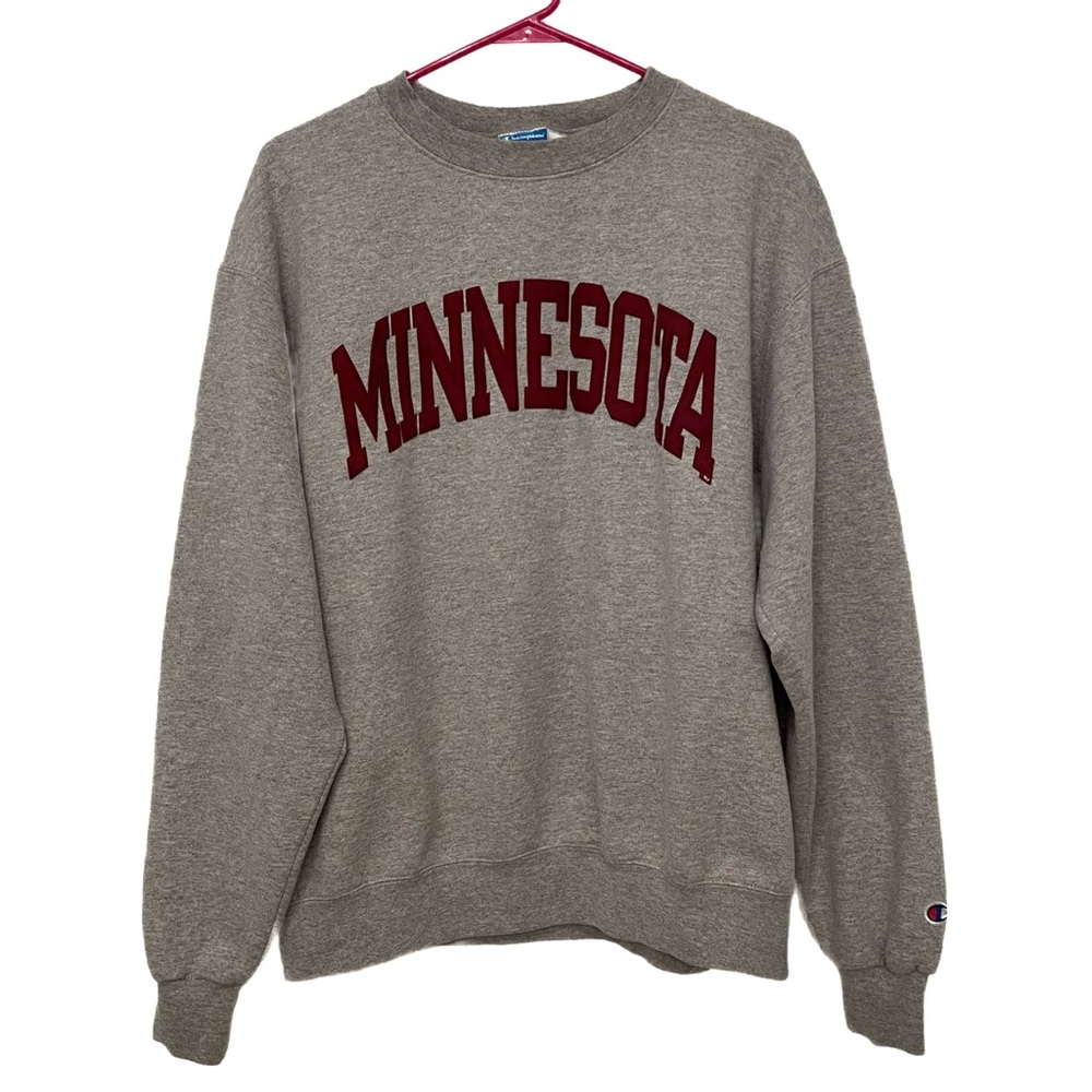 Vintage Champion Eco Fleece Minnesota Sweatshirt Mens Large 90s Y2K Sewn Letters